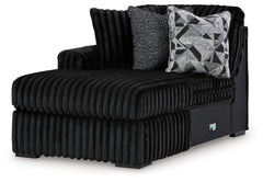 This left-arm facing corner chaise is made with polyester upholstery. Pairs with other items in the series to make a sectional.<br><br><b>Additional Dimensions</b><br><ul><li>Arm height: 27-"</li><li>Seat depth: 50-"</li><li>Seat height: 22-"</li><li>Top 