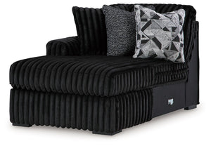 Midnight-Madness - Onyx - 3-Piece Sectional With Laf Corner Chaise