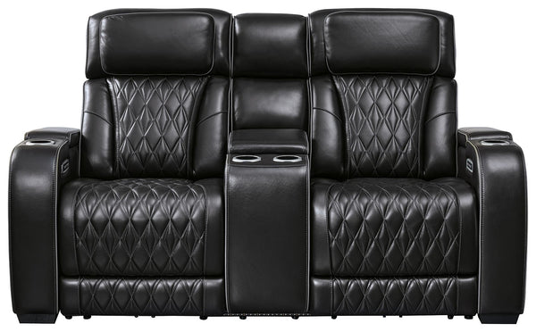 Ready to take your reclining experience to the next level? Then sit up and take notice. With this power reclining loveseat, ultimate relaxation is at your fingertips. Experience the pure bliss of an air massage system and heated seats at the touch of a bu