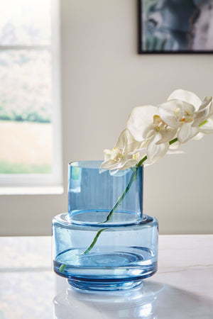  wide neck leaves plenty of room for your favorite florals or faux greenery. In a dark blue hue