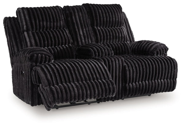 We donâ€™t know about you, but one look at this power reclining loveseat makes us want to settle in and never leave. Thereâ€™s so much to loveâ€”we-'ll start with its cozy corduroy and stylish contemporary design. Did we mention the generous seat and tall