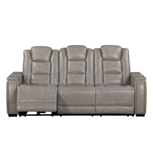 Breckenridge II - Sofa With Dual Recliner - Light Gray