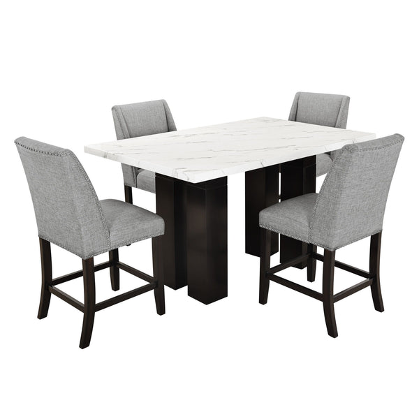 Faust - Counter Chair (Set of 2) - Gray