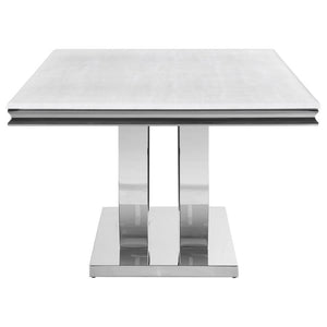  rectangular dining table lends a luxurious look and