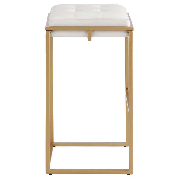 Nadia - Upholstered Backless Bar Stool (Set of 2) - Beige