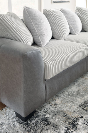 Clairette Court - Alloy - 2-Piece Sectional With Raf Corner Chaise