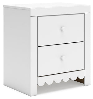 Make waking up or bedtime that much more magical with this nightstand. Charmingly cute with its scalloped detailing, it appeals to both her sense of playful whimsy and your love for modern design. The nightstand-'s included USB charging keeps devices or n