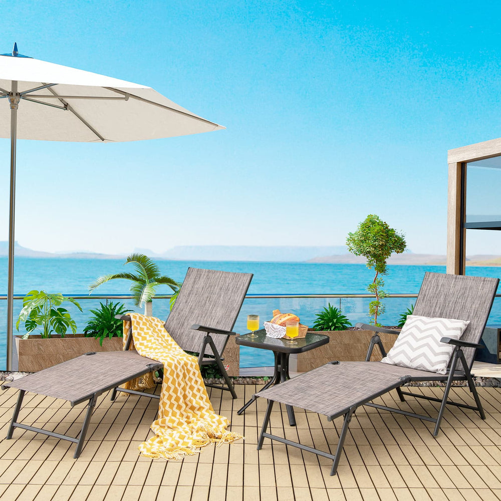 5 backrest angles and 2 footrest positions to meet various needs<br>Breathable and wearable seat fabric brings much comfort<br>Ergonomic design brings relaxation to your journey<br>Steel frame is not easy to rust and are of high durability<br>Stable trian