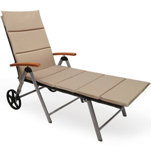 Sturdy aluminum construction holds up to 385 lbs<br>Ergonomic backrest with armrest fits your body curve to a better enjoyment<br>Soft non-woven cushion  provides a more comfortable relax<br>Environmentally friendly PE rattan  breathable and waterproof  s