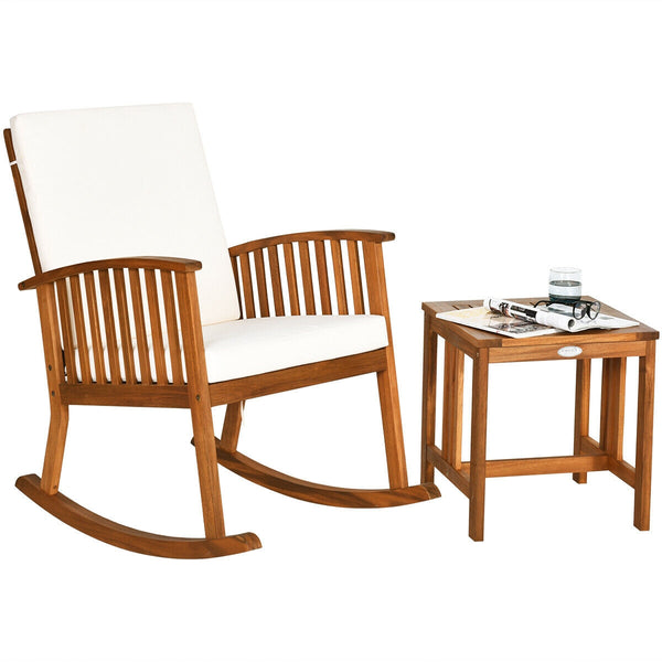 The frame of set is made of solid wood and it will serve you for long time. And the reclining backrest is of the most suitable angle  which ensures the most comfortable sitting and at the same time prevents rollover. Â  Thick cushion with high elasticity 