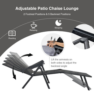 5 backrest angles and 2 footrest positions to meet various needs<br>Breathable and wearable seat fabric brings much comfort<br>Ergonomic design brings relaxation to your journey<br>Steel frame is not easy to rust and are of high durability<br>Stable trian