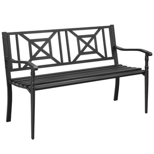 The spacious seat can hold up to 2-3 people<br>Smooth surface is easy to clean and maintain<br>Sturdy all-steel design for durability and stability<br>The elegant front legs give the bench a classic style<br>Non-slip pads prevent the floor from being scra