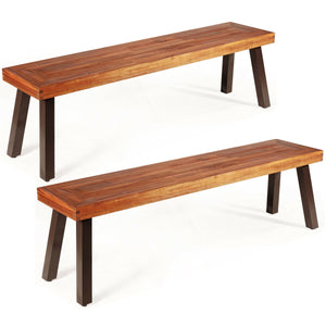 Â Solid acacia wood for durability and long service life<br>Â Solid and thick steel legs provide stability and avoid shaking<br>Â Stable base with adjustable foot pads ensures security and high load-bearing of 700 lbs<br>Â Well match with table and other 