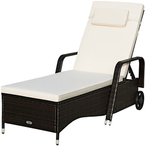 6-position adjustable backrest for recliner allows you to sit up  lean back  or lay down<br>Cushions are filled with thick sponge gives softness for ultimate seating comfort<br>High-quality PE rattan and solid metal frame are sturdy enough to withstand yo