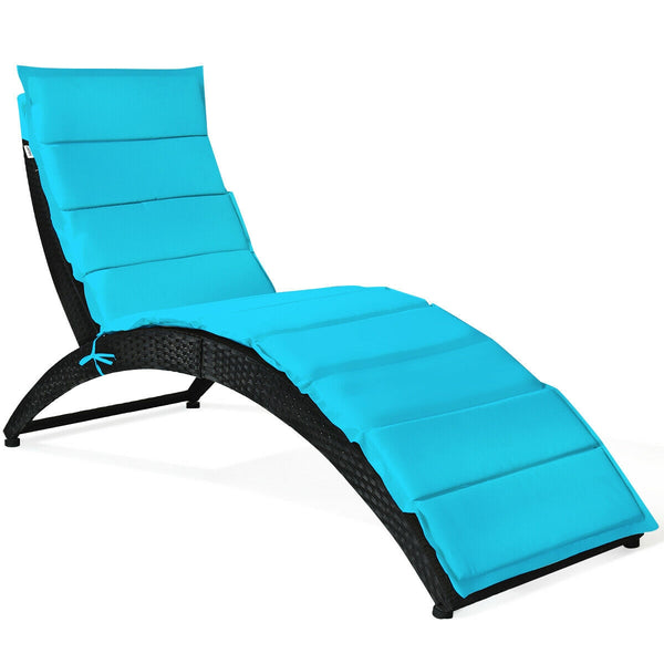 Durable PE rattan and stable steel frame for a long time using <br>Spacious and thick cushion for a comfortable seating experience <br>The cushion is fastened tightly on the lounge chair with rope <br>Ergonomic curve is better for relaxing your body <br>Q