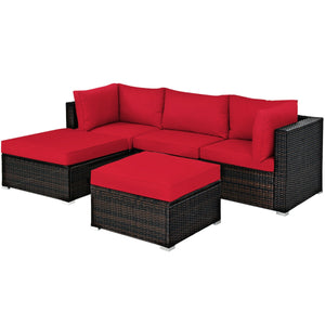 Sturdy steel structure provides strong stability and large bearing capacity<br>Durable and weather-resistant PE rattan provides a long service life<br>Lofty sponge padded seat and back cushions for more comfort and relaxation<br>Removable cushion cover wi