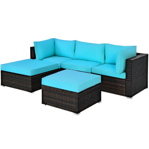 Sturdy steel structure provides strong stability and large bearing capacity<br>Durable and weather-resistant PE rattan provides a long service life<br>Lofty sponge padded seat and back cushions for more comfort and relaxation<br>Removable cushion cover wi