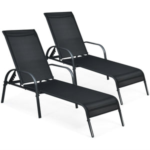 Don't leave the lounge chairs outside in raining days for prolonging its' using life <br>Made of Sun-proof and breathable fabric for long-lasting use <br>Powder coated steel frame provides sturdy support <br>Thick legs and anti-slip pads provide extra sta