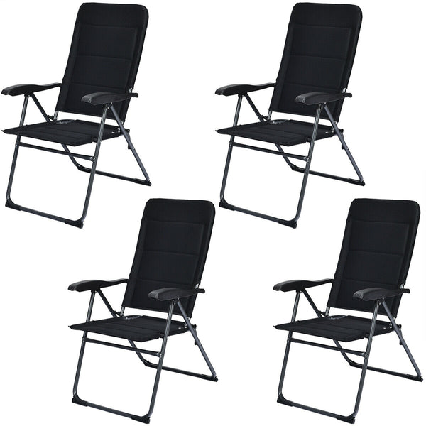 Made of steel frame and oxford fabric  this foldable sling chair can hold up to 300 lbs. Â  And the sponge design enhances its comfort for cozy sitting experience. Different from the traditional chairs  the backrest of this foldable chair can be adjusted 