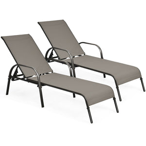 Don't leave the lounge chairs outside in raining days for prolonging its' using life <br>Made of Sun-proof and breathable fabric for long-lasting use <br>Powder coated steel frame provides sturdy support <br>Thick legs and anti-slip pads provide extra sta