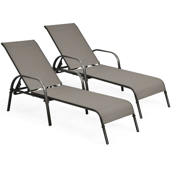 Don't leave the lounge chairs outside in raining days for prolonging its' using life <br>Made of Sun-proof and breathable fabric for long-lasting use <br>Powder coated steel frame provides sturdy support <br>Thick legs and anti-slip pads provide extra sta