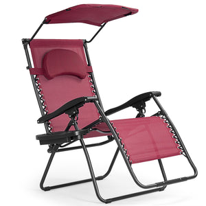 Steel tubes frame  durable and sturdy Incline and adjustable back to fit your body A removable headrest comes with to add comfort With a removable cup and magazine holder A adjustable sun shade canopy provided to protect your head from the ultraviolet ray