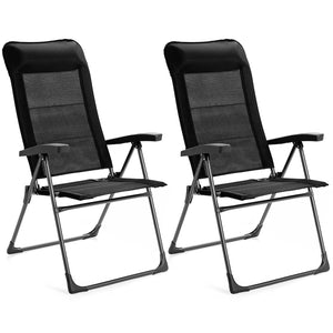 The portable patio chair set is a perfect choice for your home! Â  Made of premium iron frame with high quality nylon fabric  this patio dining chair has excellent performance in stability and durability. The reinforced triangle structure is sturdy enough