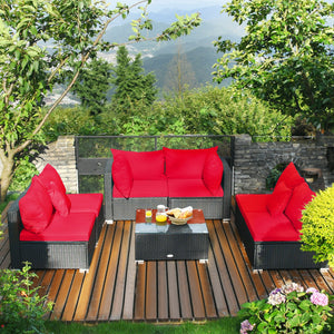 Free combination of sectional sofa as per your needs<br>Solid structure with L shape aluminum feet<br>Exquisite PE wicker frame adds unique charm<br>Comfortable sofa set with thick cushions and soft pillows<br>The cover of seat cushion is removable and wa