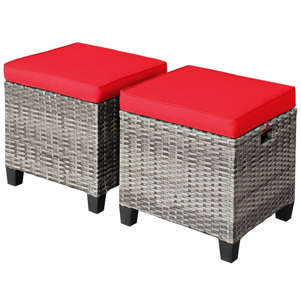 Â Can be used as additional seats with comfortable seat cushions<br>Â Ropes for keeping seat cushions with ottomans tightly<br>Â Serves as footstools for combining with other outdoor furniture<br>Â Waterproof and removable cushion covers for easy maintena