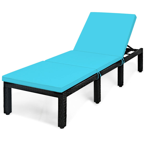 Durable hand-woven black PE rattan and steel frame for long time using<br>8 sturdy legs offer extra support and stability for you<br>Soft and thick cushion for comfortable seating<br>Cushion with navy and off white cushion cover<br>The cover of the cushio