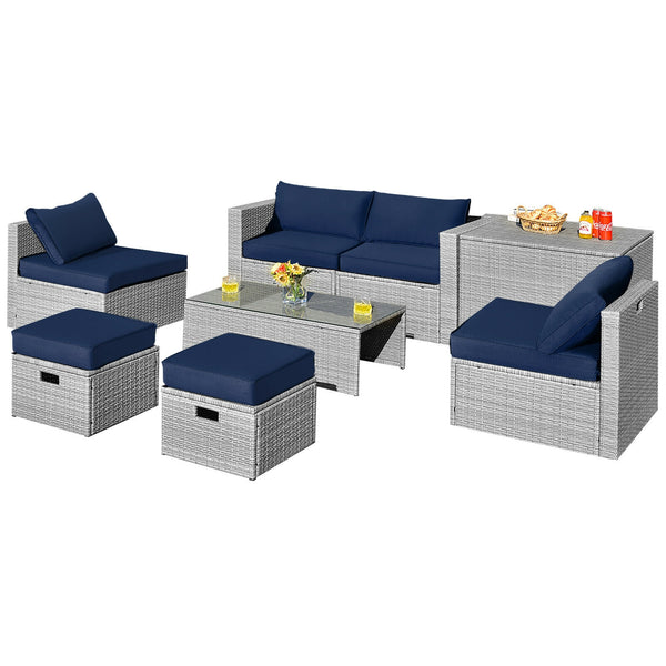 The full set comes in 4 separate packages  which might not arrive on the same day<br>8-piece seat for more creative combinations<br>Fetch different belongings with ease because of the practical coffee table<br>Sturdier and safer to use with high quality t