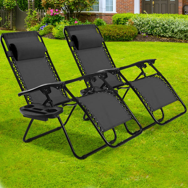 Strong double bungee ropes and rustproof frame ensure a long-time use <br>Adjustable padded pillow for both headrest and lumbar support <br>Add extra stability with reinforced triangular structure and non-slip foot pads <br>Designed with a locking system 
