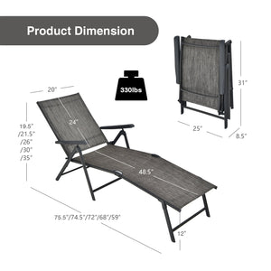 5 backrest angles and 2 footrest positions to meet various needs<br>Breathable and wearable seat fabric brings much comfort<br>Ergonomic design brings relaxation to your journey<br>Steel frame is not easy to rust and are of high durability<br>Stable trian