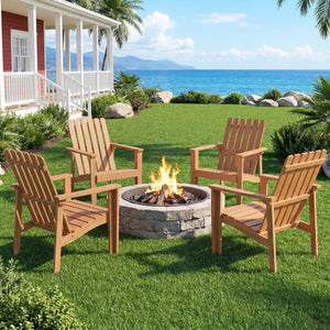 Built for dependable outdoor use with solid acacia wood<br>Strong construction holds up to 400 lbs with stability<br>Curved seat for comfort during longer outdoor lounging<br>Angled backrest eases sitting with better body support<br>Wide armrests for adde