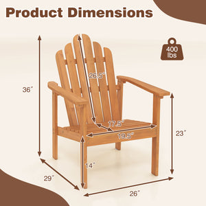 Built for dependable outdoor use with solid acacia wood<br>Strong construction holds up to 400 lbs with stability<br>Sloped seat for comfort during longer outdoor lounging<br>Angled backrest eases sitting with better body support<br>Wide armrests for adde