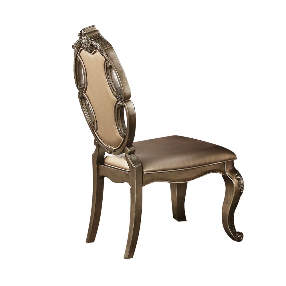 Ragenardus - Side Chair (Set of 2) - Vintage Synthetic Leather & Vintage Oak