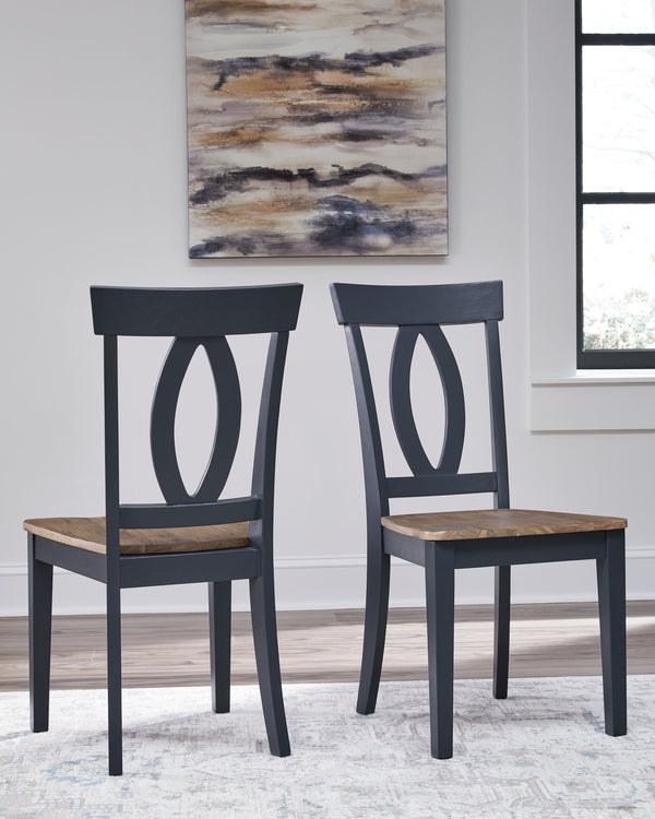 Landocken - Brown / Blue - 3 Pc. - Round Dining Table