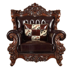 With espresso color and classic crafted design will let your living room never go out of fashion. The Forsythia collection is a traditional design, with its classics curve upholstered tight back wrapping around with an elegant cut out at the center top. T
