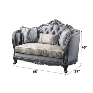 Ariadne - Loveseat - Fabric & Platinum
