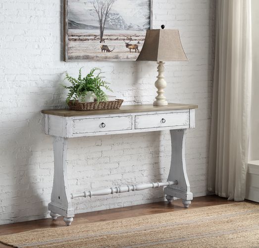 KD Rectangular Accent Table w/2 Drawers Table Top Thickness: 25 mm Wooden Side Glide 3/4 Extension Drawer Glide DT French Front<br/><br/><b>Product Features</b><ul><li>KD</li><li>2 Storage Drawers</li><li>Wooden Side Glide</li><li>3/4 Extension Drawer Gli