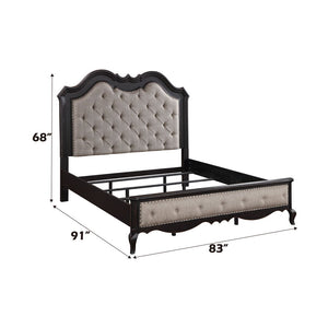 Chelmsford - Eastern King Bed - Beige & Antique Black