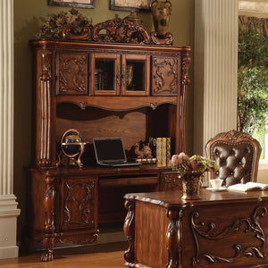 The Dresden collection classic style will blend masterfully in your home. The storage feature offers plenty of space to keep your office accessories, this set includes six doors to reveal extra storage available. Carefully constructed from selected wood a