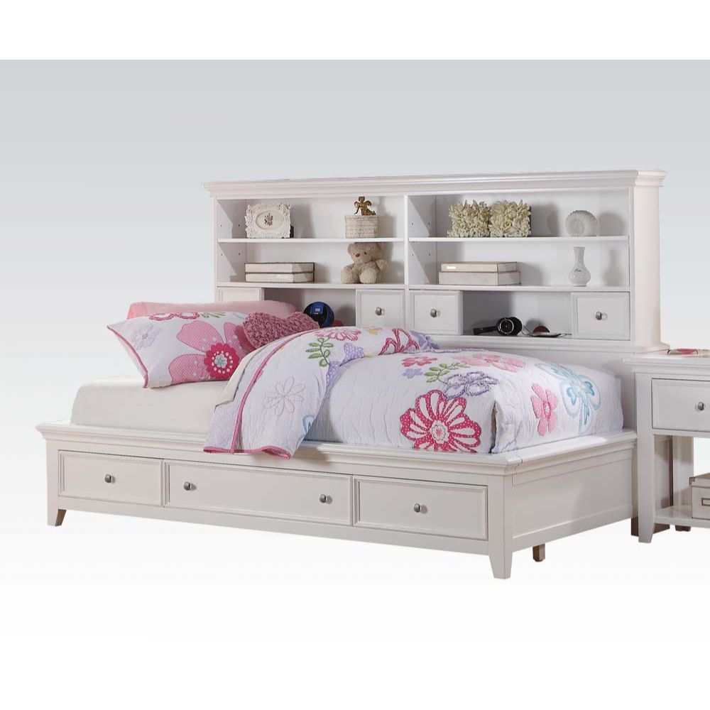 The Lacey collection blends style and function to offer contemporary style and great storage for youth bedroom in your home. Choose from a variety of color options for a sleek and sophisticated style. Complementary storage options include a nightstand, ch