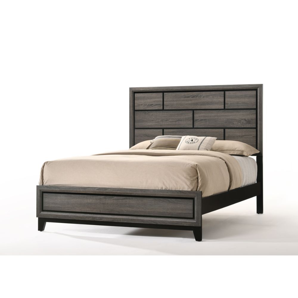With weathered gray finish, the Valdemar collection combine with the idea of brick elements to bring loft style into your bedroom. The horizontal line design throughout the collection will bring you a relaxing but not monotonous environment in your bedroo