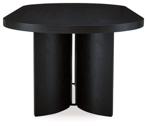 Rowanbeck - Black - 10 Pc. - Dining Table