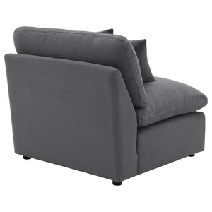 Hobson - Upholstered Armless Chair - Charcoal