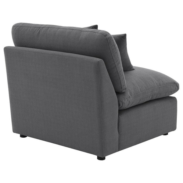 Hobson - Upholstered Armless Chair - Charcoal