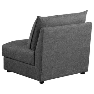 Sasha - Upholstered Armless Chair - Barely Black