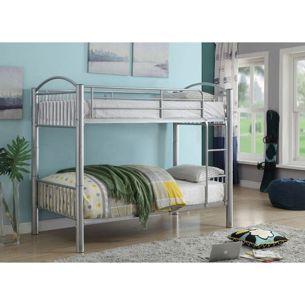 Cayelynn - Twin Over Twin Bunk Bed - Silver