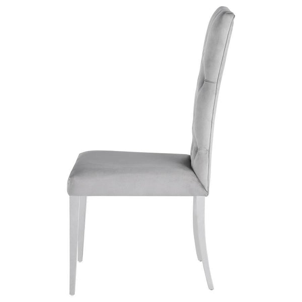 Kerwin - Velvet Upholstered Dining Side Chair (Set of 2) - Gray